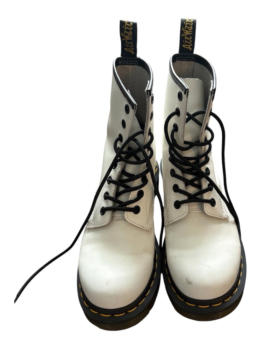 Dr Martens 1460 smooth leather Lace up white boots